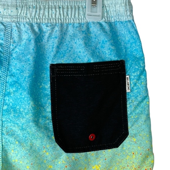 Billabong Laybacks Swim Trunks Men’s Size M – Orange Blue Gradient Board Shorts - Picture 6 of 11